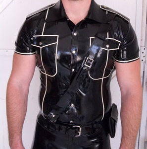 Latex Uniform Shirt für Männer