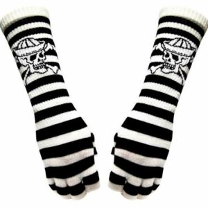 fingerlose Armstulpen mit Totenkopf