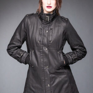 Jacke mit Schnalle an Kragen & Ärmeln
