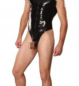 Latex Herrenbody - Hybridmaterial