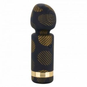 Massagestab mini schwarz-gold Muster