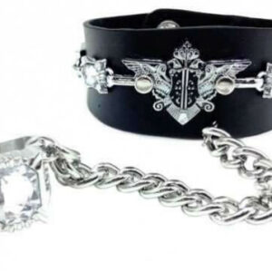 Kunstlederarmband mit Wappen und Ring