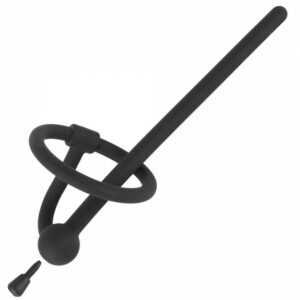 Hohler Penisplug mit Eichelring aus Silikon
