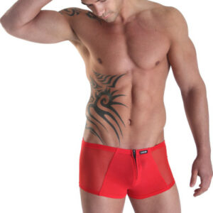 Herrenshorts mit Reißverschluss - rot