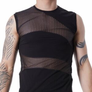 Herren T-Shirt mit transparenten Applikationen