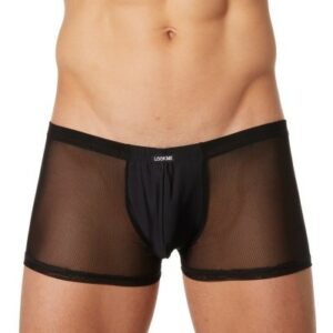 Schwarze Herren Boxer Short - Tüll