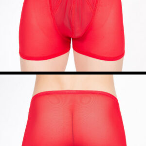 Rote Tüll-Boxershorts