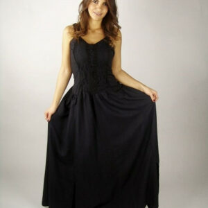 Miederkleid aus Viskose mit Spitzeneinsatz und Bordüre