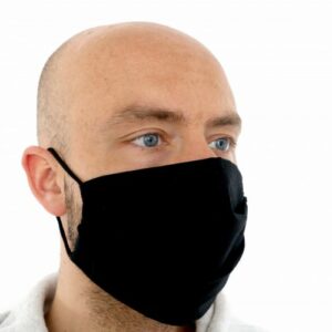 Schwarze Mundmaske
