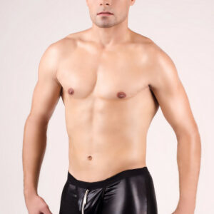 Glanzboxershorts - schwarz