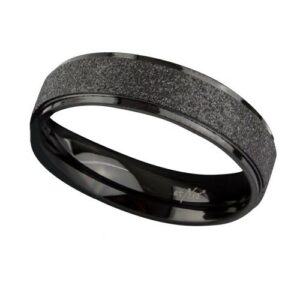 Ring 'Diamond Black' Edelstahl beschichtet