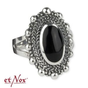 Silberring mit ovalem Onyx