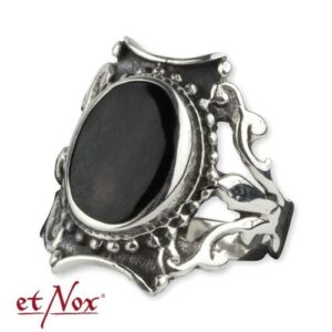 Silberring mit großem Onyx