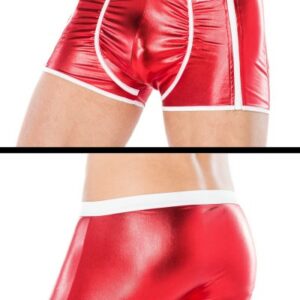Herren Boxershorts im Wetlook - rot