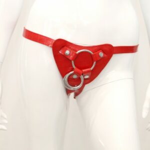 Damen Leder Slip matt strap on
