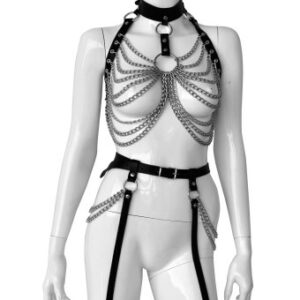 Leder-Dessous mit Ketten