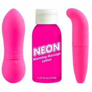Vibrator Set mit Massagelotion - pink