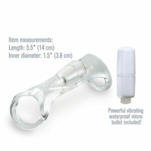Penis-Ring mit Vibrationsmodi - Transparent