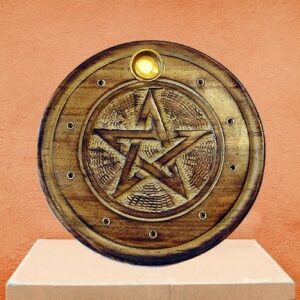 Holzkoro rund mit Pentagramm