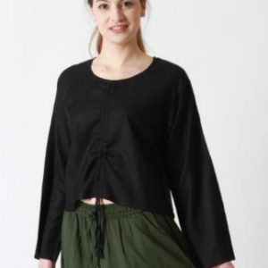 Mittelalter Bluse Schwarz