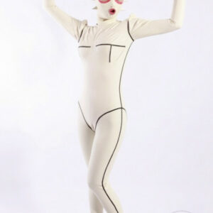 Latex Catsuit mit Igelmaske