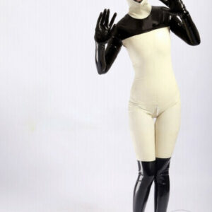 Latex Catsuit im Panda Look