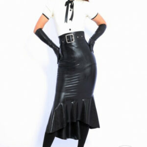Sexy Latex Rock mit Schnalle