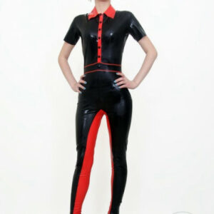 Latex Catsuit in Hemd Optik