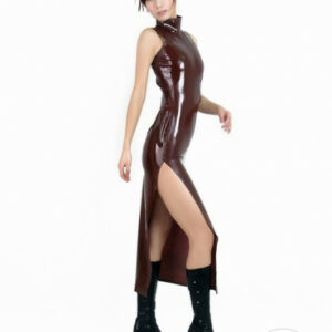 Latex Kleid mit Seitenschlitz