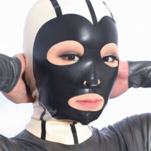 Latex Maske mit Kontraststreifen