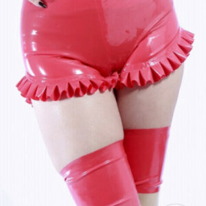 Latex Shorts mit Rüschen