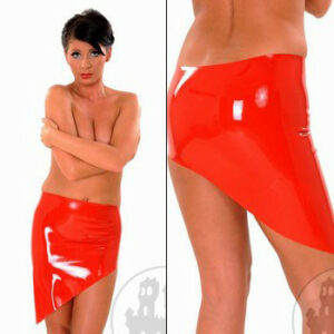 Latexminirock asymetrisch