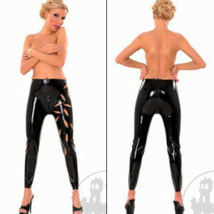 Latexhose mit ovalen Mustern