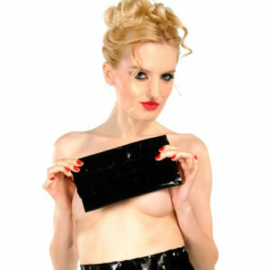 Latex Handtasche mit Rüschen