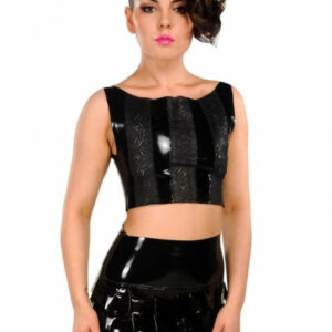 Latex-Minirock mit Rüschen
