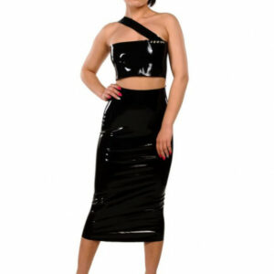 Latex-Rock Pofrei mit Schnürung