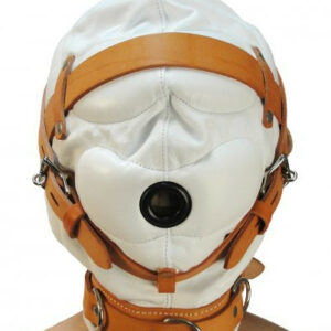Weiße Latex Maske für totalen Reizentzug