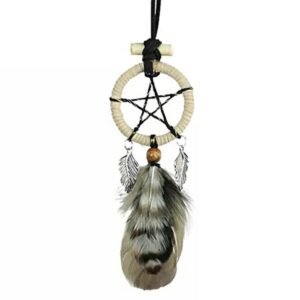 Dreamcatcher Traumfänger klein mit Metallfedern