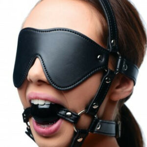 Kopfharness mit Ballknebel und Augenbinde