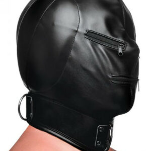 Maske mit Halsband und Reißverschlüssen