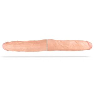Doppeldildo 'Venen' 2 x 28,5cm hautfarben hell