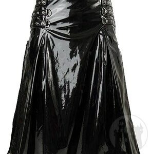 Lack Herren-Kilt - seitlich geschlitzt