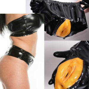 Latex Slip mit Vagina