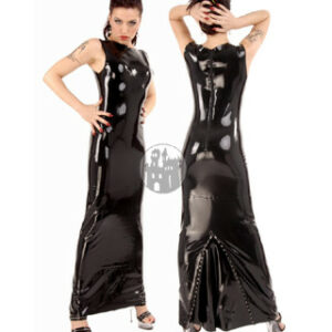 Latex Kleid - lang, ausgestellt