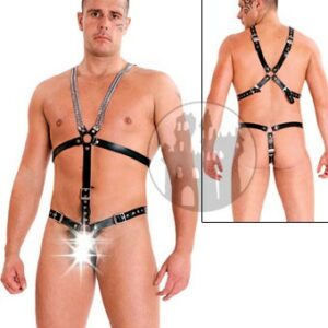Leder Harness mit Ketten