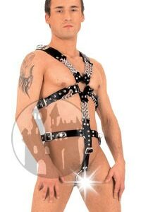 Leder Riemen Harness mit Hodenring