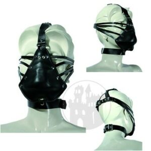 Ledermaske mit Riemen