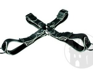 Echtlederharness schwarz-weiß