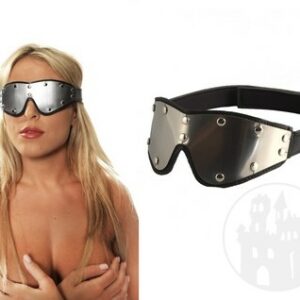 Augenmaske aus Leder & Metal