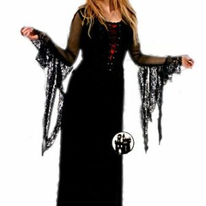 Samtkleid mit Spitze